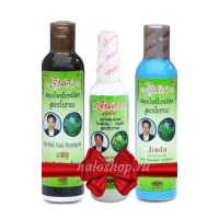 Комплекс от выпадения волос (шампунь, кондиционер и лечебный травяной лосьон) JINDA