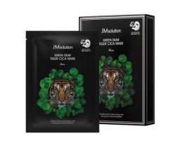 Тканевая регенерирующая маска с центеллой, JM Solution Green Dear Tiger Cica Mask 