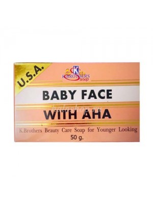 Антивозрастное мыло с AHA кислотами K.BROTHERS Baby Face Soap With AHA, 50 гр
